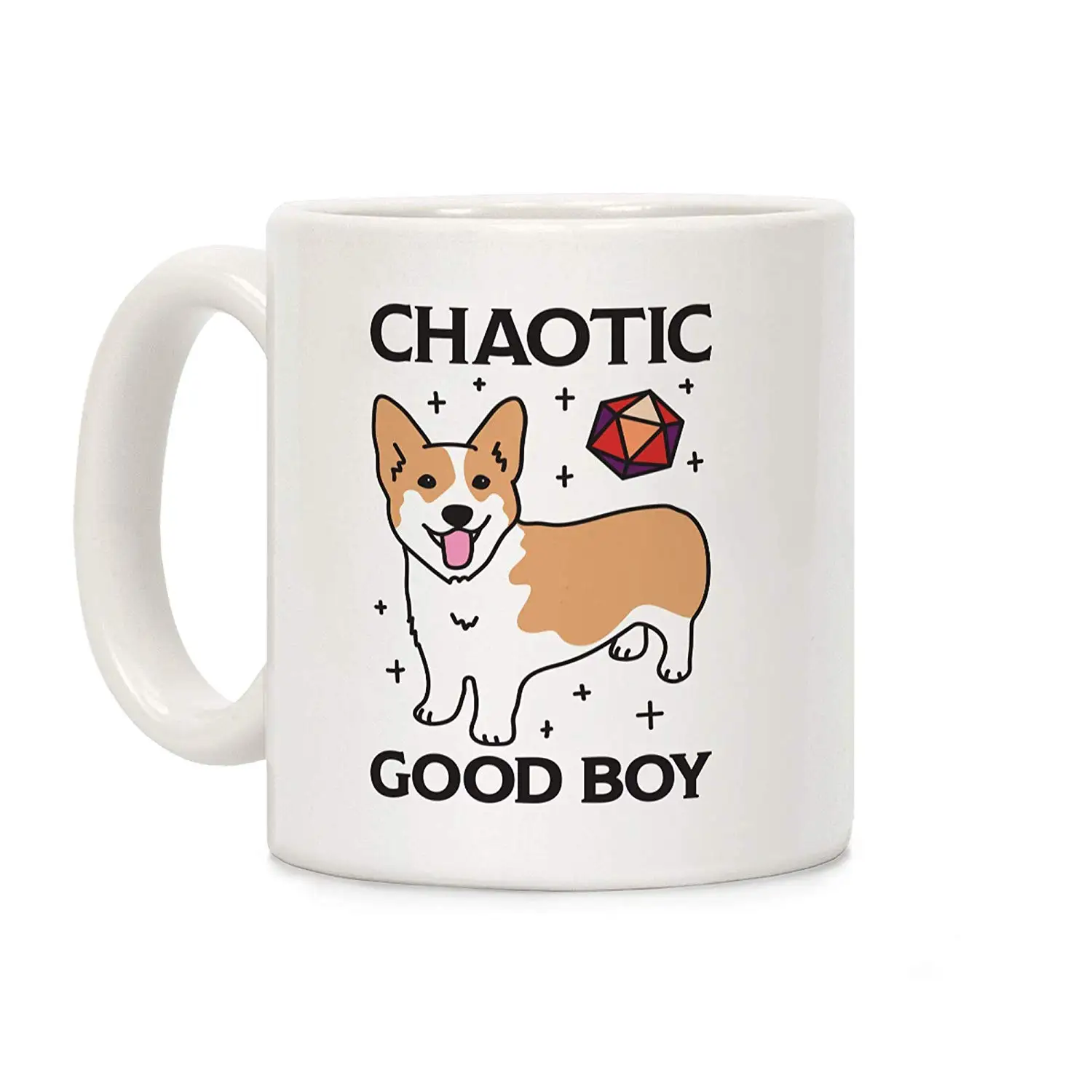 Белая керамическая кофейная кружка Chaotic Good Boy Corgi 11 унций|Кружки| |
