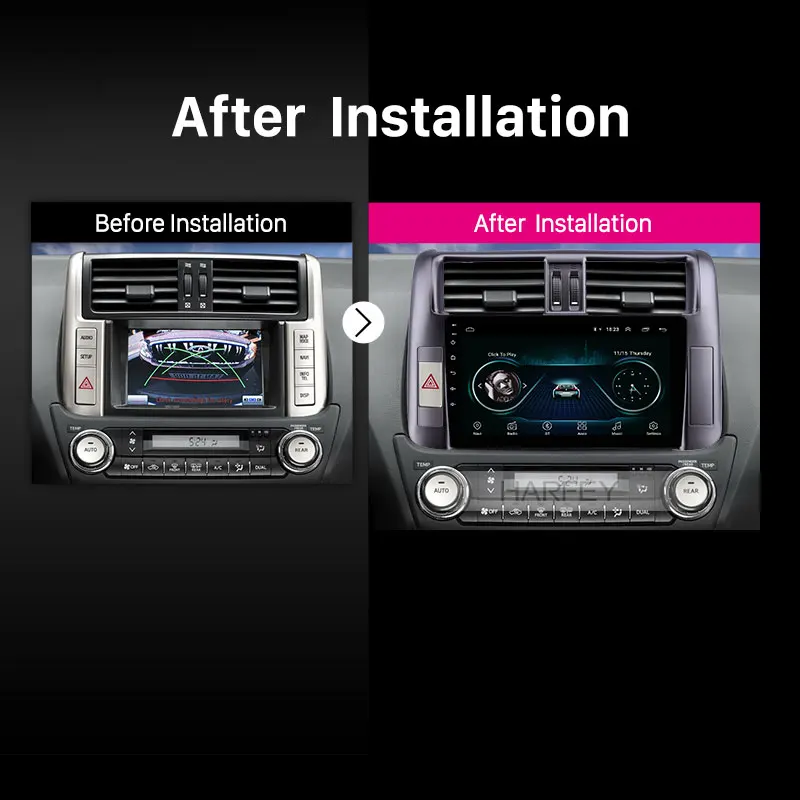 Harfey 9 дюймовый сенсорный экран для GPS системы Android 8 1 Toyota Prado 150 2010 2013 радио с 1024*600