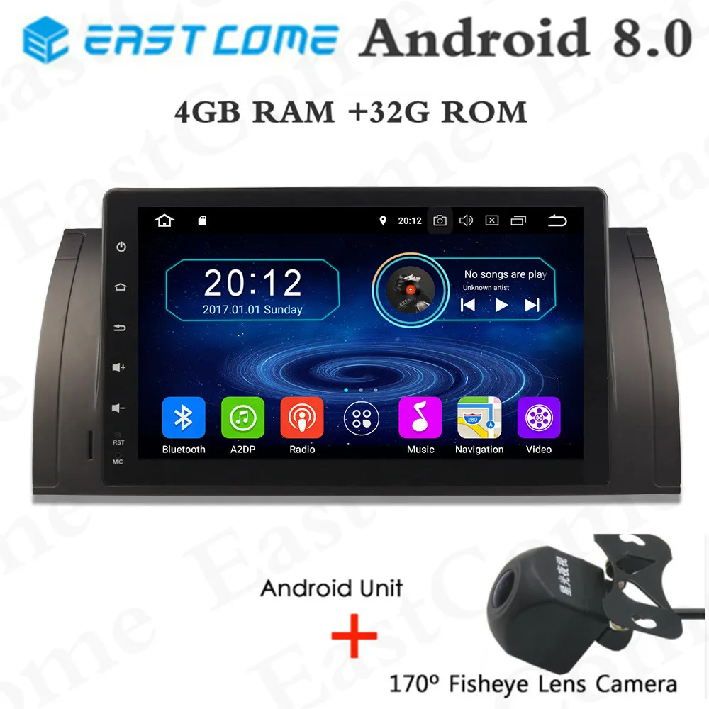 4 ГБ ОЗУ Восьмиядерный Android 8 0 автомобильный DVD для BMW 5 серии X5 E53 E39 M5 Автомобильный
