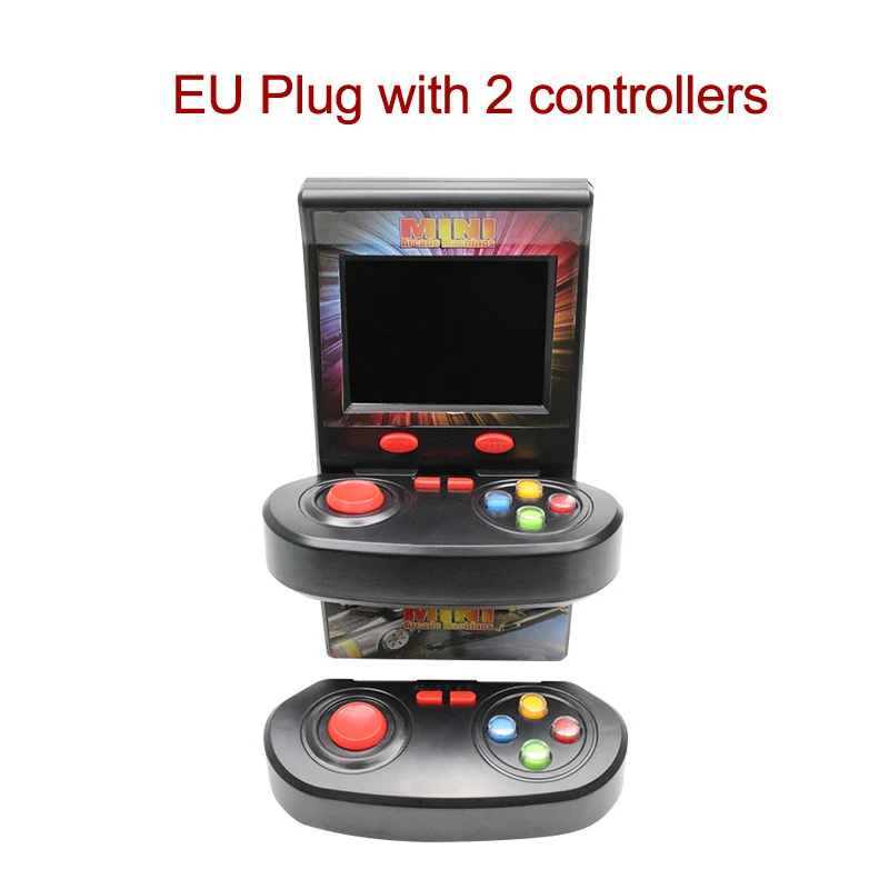 2pcs Black-EU 2,8 дюймовый экран мини портативный игровой плеер встроенные 100 игры с двумя контроллерами игровая машина Классическая портативная игровая консоль - Цвет: 2pcs Black-EU