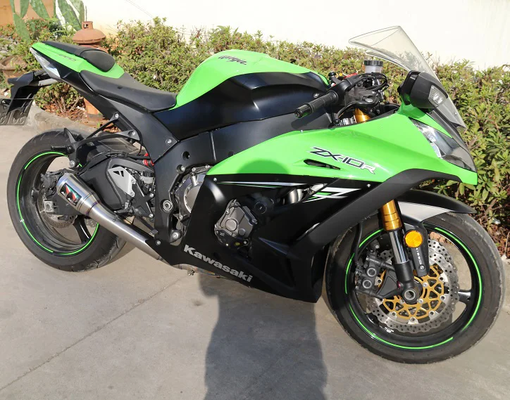 MOKALI титановый сплав мото rcycle выхлопной для KAWASAKI ZX10R, moto escapment для ZX10R, moto rcycle глушитель для KAWASAKI ZX-10R
