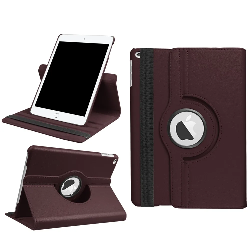 360 градусов вращающийся кожаный для Apple iPad 9,7 A1822 A1823 A1893 A1897 с подставкой и сна Smart Cover+ ручка