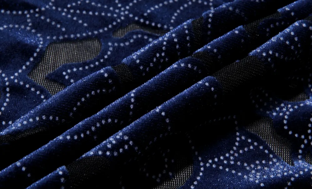 Мужская обувь Классическая рубашка с длинными рукавами из шелка и бархата