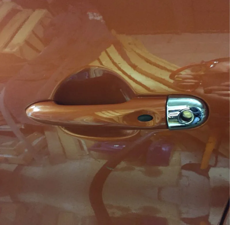 Для Renault Captur capture samsung qm3 Дверная Ручка хромированная накладка аксессуары цвет углеродное волокно