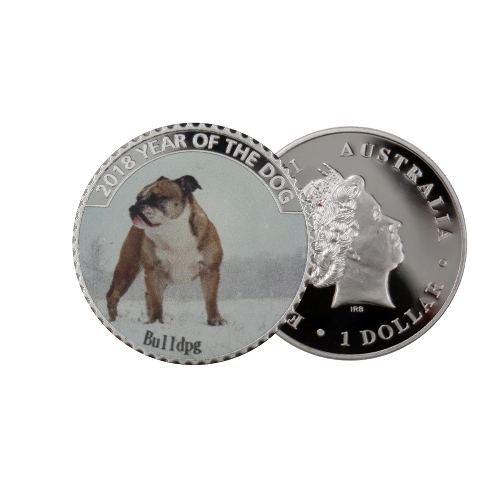 

999.9 Silver Coin Home Decorative Metal Coins Art Ornament Collectible Challenge Souvenir Coins Bulldog Gift Coin