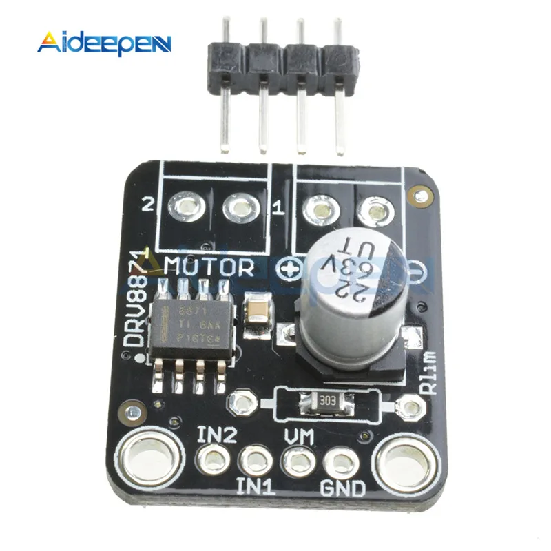 DRV8871 h-мост щеткой DC мотор драйвер Breakout плата для Arduino PWM управления 3.6A Макс Внутренний ток Sense 6,5 В до 45 в