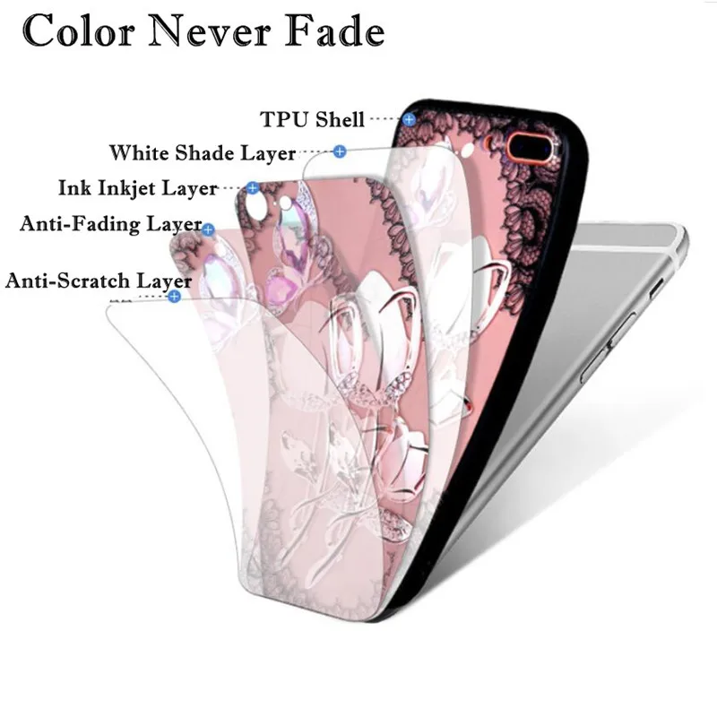 Прочный ТПУ чехол PDGB для iPhone 6 6s 7 8 Plus чехлы X XS Max XR 3D прозрачный защитный с