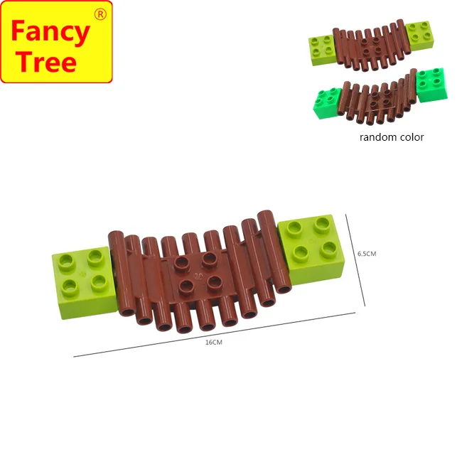 Совместим с Duplo DIY блоки слайд-лестница колесо обозрения качели зонтик Творческие строительные блоки образовательные игрушки