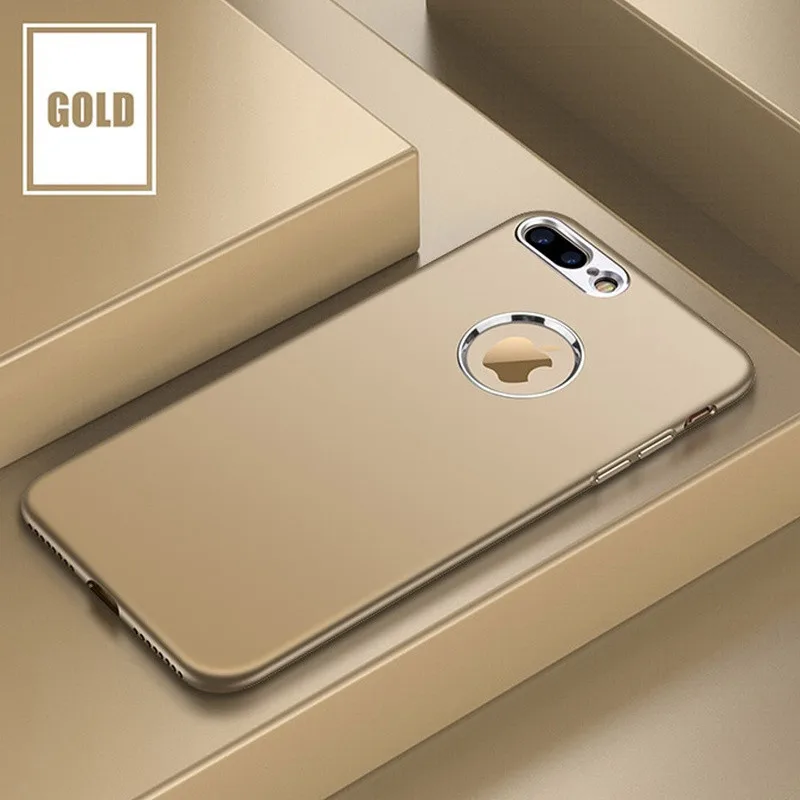 Золотой Роскошный Матовый чехол для iPhone 6, 6s, 7, 8 Plus, противоударный резиновый силиконовый ТПУ мягкий чехол, чехол для iPhone X, 8, 7, 6, 6s Plus, чехол для телефона - Цвет: Золотой