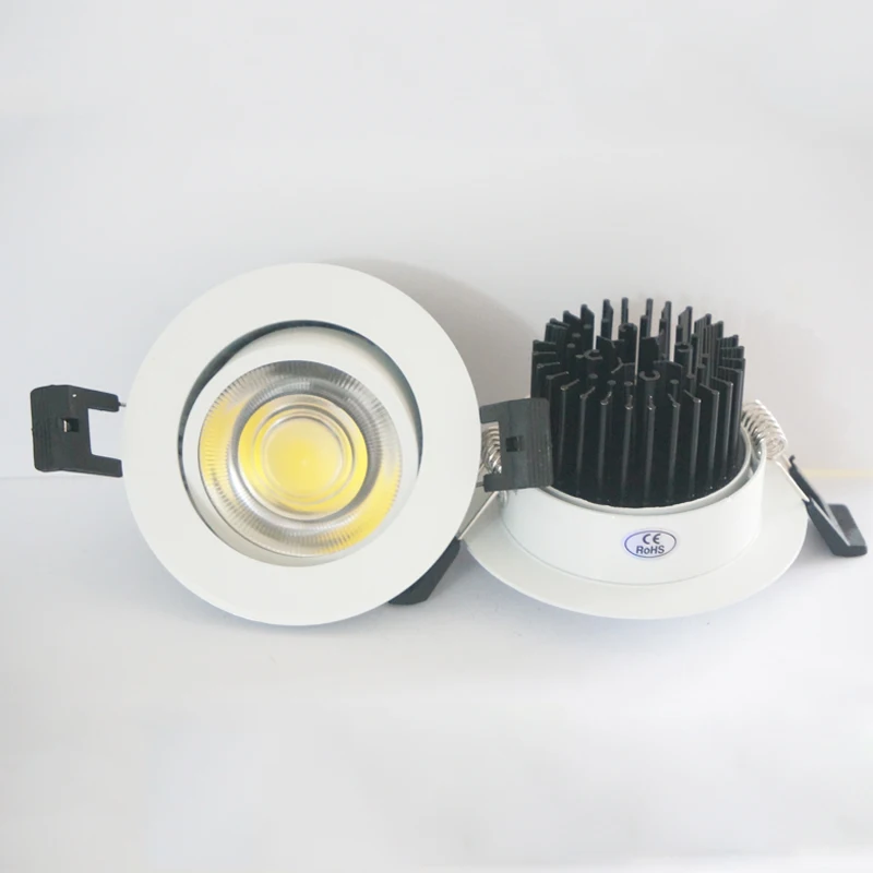 

Сверхъяркий Встраиваемый светодиодный Светильник направленного света COB 3 Вт, 5 Вт, 12 Вт, Светодиодный Светильник направленного света, декоративная потолочная лампа AC 110 В, 220 В, белый корпус
