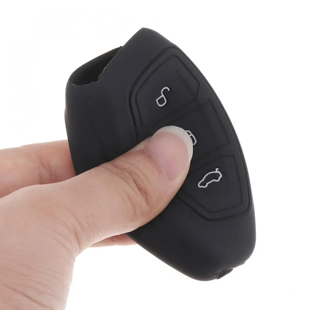 3 кнопки силиконовый откидной Складной автомобильный чехол для ключей протектор