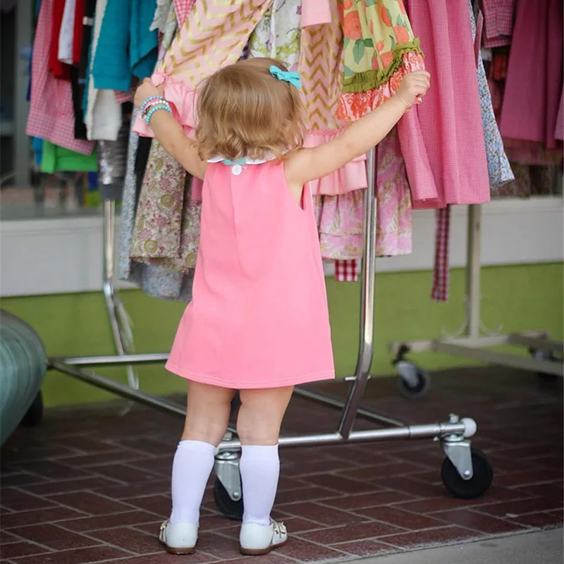 Летнее платье без рукавов с лацканами для маленьких девочек новинка 2018 одежда