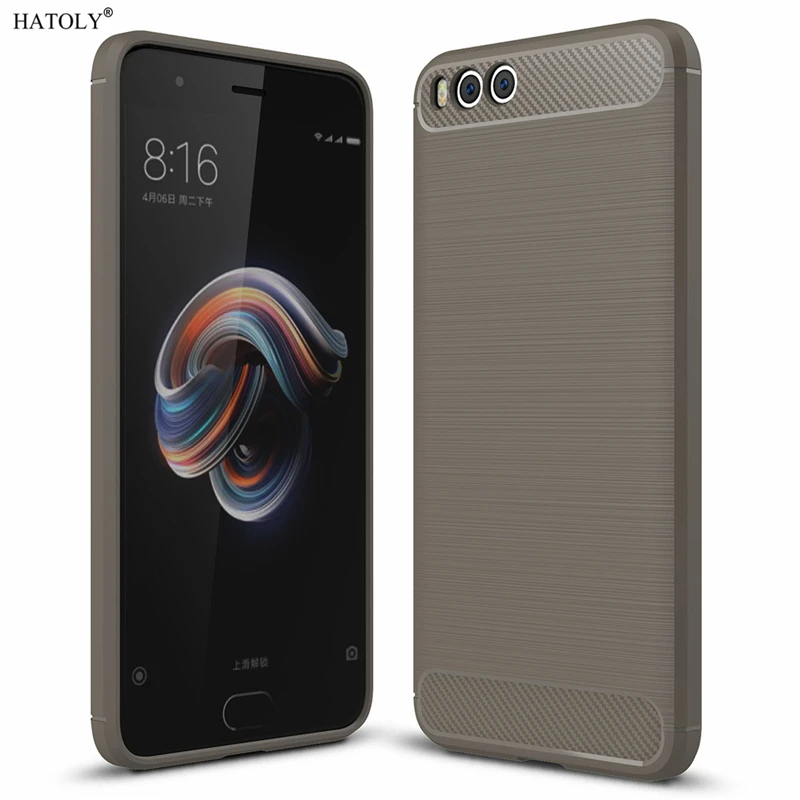 Gray HATOLY для Capa Xiaomi mi Note 3 чехол mi Note 3 противоударный мягкий ТПУ матовый Силиконовый чехол для телефона для Xiaomi mi Note 3 5,5" - Цвет: Gray