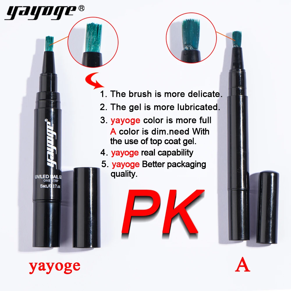 Yayoge 3 шт. одношаговый Гель-лак для ногтей ручка Блестящий кошачий глаз