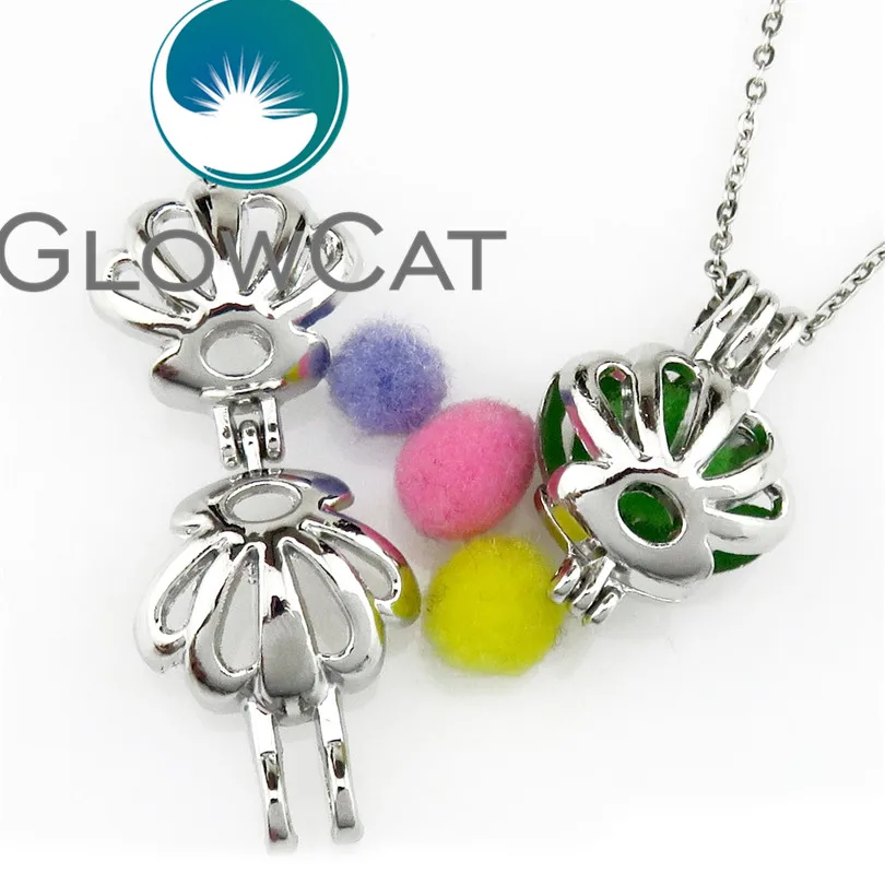 Бусины GLOWCAT K598 ручной работы с цветами Лотос клетка медальон ожерелья диффузор