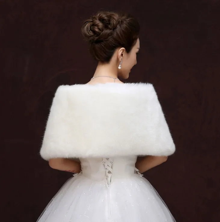 2020 женское Болеро Свадебная шаль из искусственного меха накидка с брошью меховая