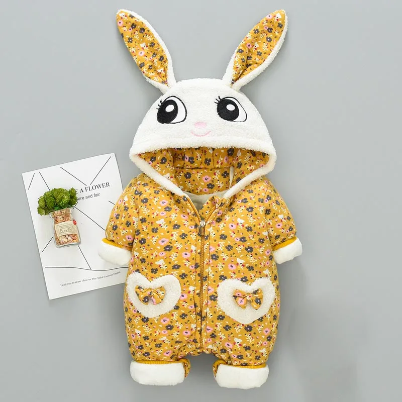 F02 Yellow IYEAL/Рождественская одежда для малышей; очень теплый флисовый новогодний костюм с капюшоном и рисунком оленя для маленьких мальчиков и девочек; зимние комбинезоны - Цвет: F02 Yellow