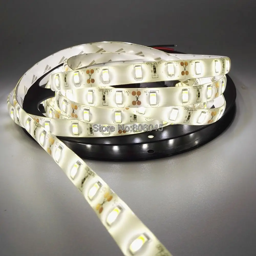 Гибкая светодиодная ленсветильник SMD 5630 5730 5 м 12 В постоянного тока 60
