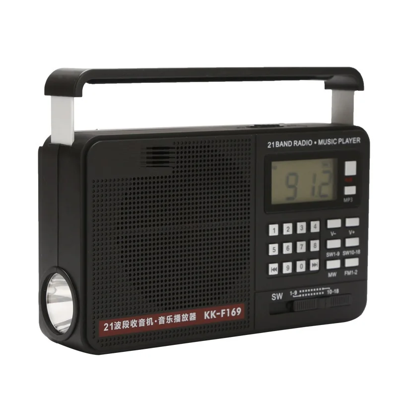 Перезаряжаемый портативный Радиоприемник 21 полосы Fm/AM/SW1-18 радио Настольный радио Музыкальный плеер Поддержка USB диск SD карта MP3 файлы