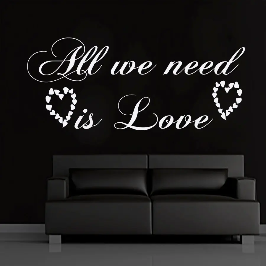 

ZOOYOO все, что нам нужно, это любовь, гостиная, съемные художественные наклейки на стену, сердечки, винил, самоклеящийся домашний декор