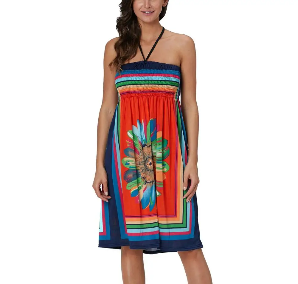 Новинка Модный летний Миди Платье Vestidos De Festa без бретелек повязки Женская