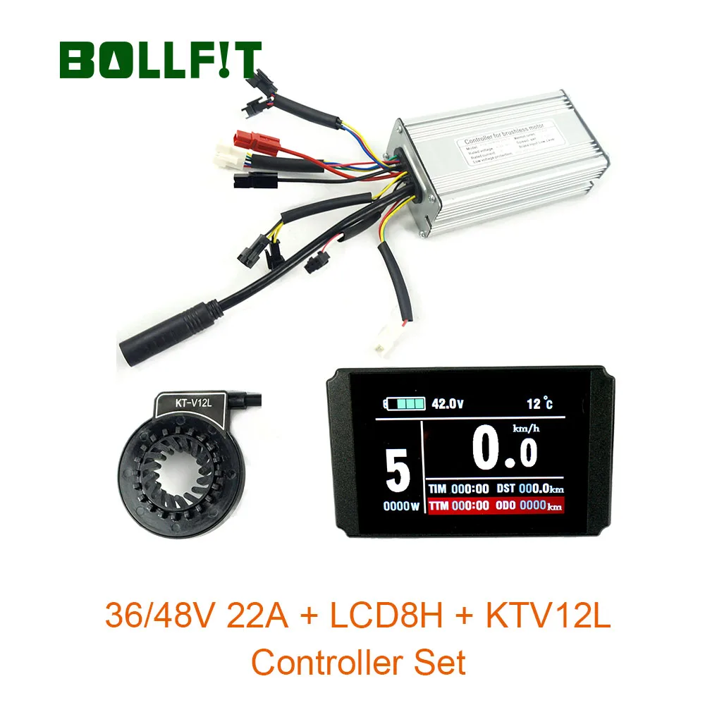 BOLLFIT, фара для электровелосипеда в контроллер kt комплект 36/48V 22A 9 моп Цвет Дисплей электрический велосипед Kunteng 500 вт мотор Водонепроницаемый штепсельной вилки