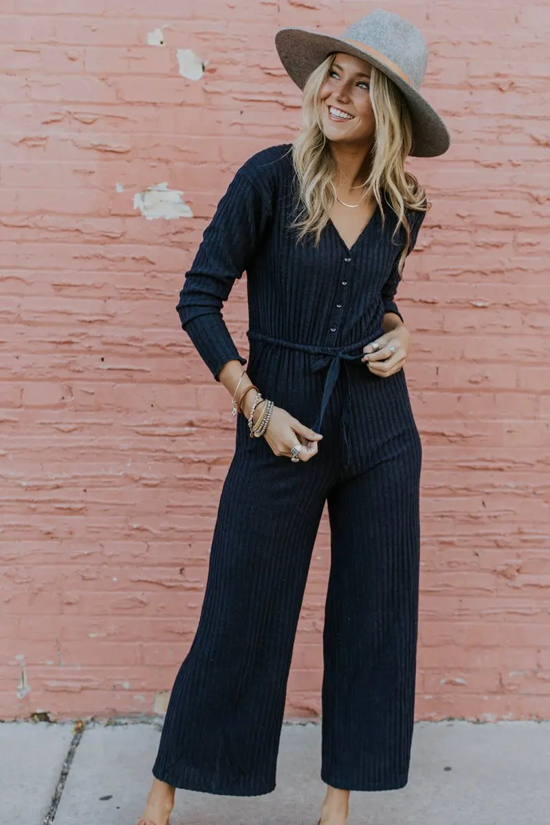 Комбинезон женский с V образным вырезом пикантный Повседневный однотонный