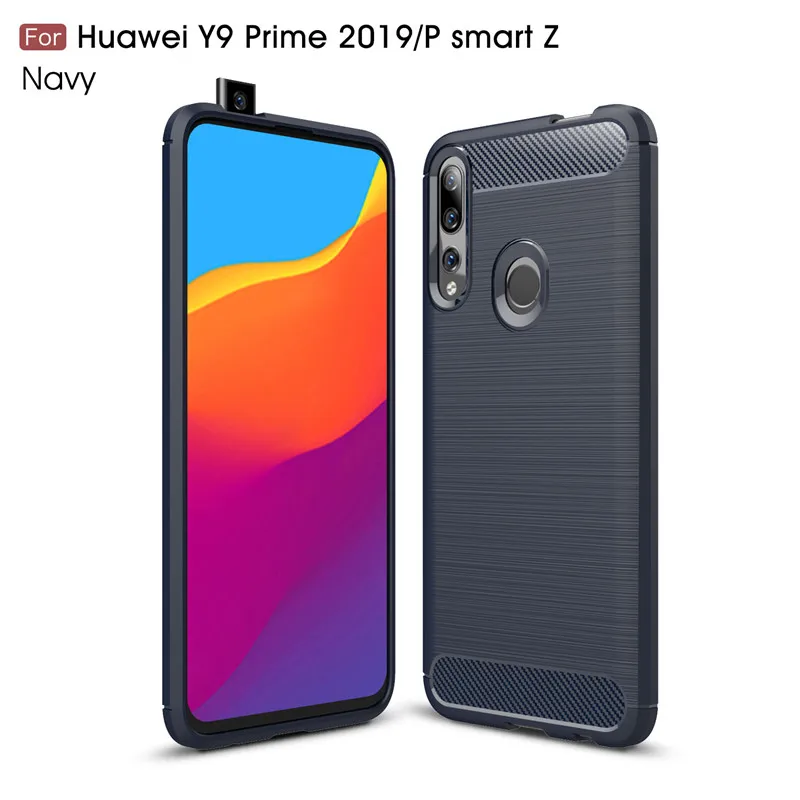 Для huawei Y9 Prime P Smart Z Y5 Y7 углеродное волокно Мягкий ТПУ силиконовый матовый противоударный чехол для honor 20 pro 8A