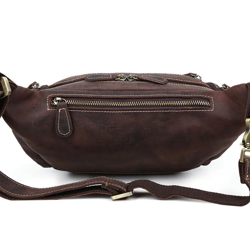 Сумка поясная мужская из натуральной кожи в стиле милитари|leather waist bag|waist bag menbrand |