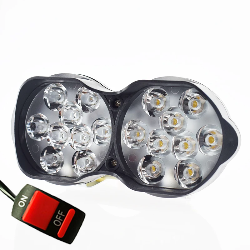 

Motorcycle LED Headlight 12V 6500k white Motorbike Spot fog lamp moto auxiliary driving work lights moto Spotlight Headlamp
