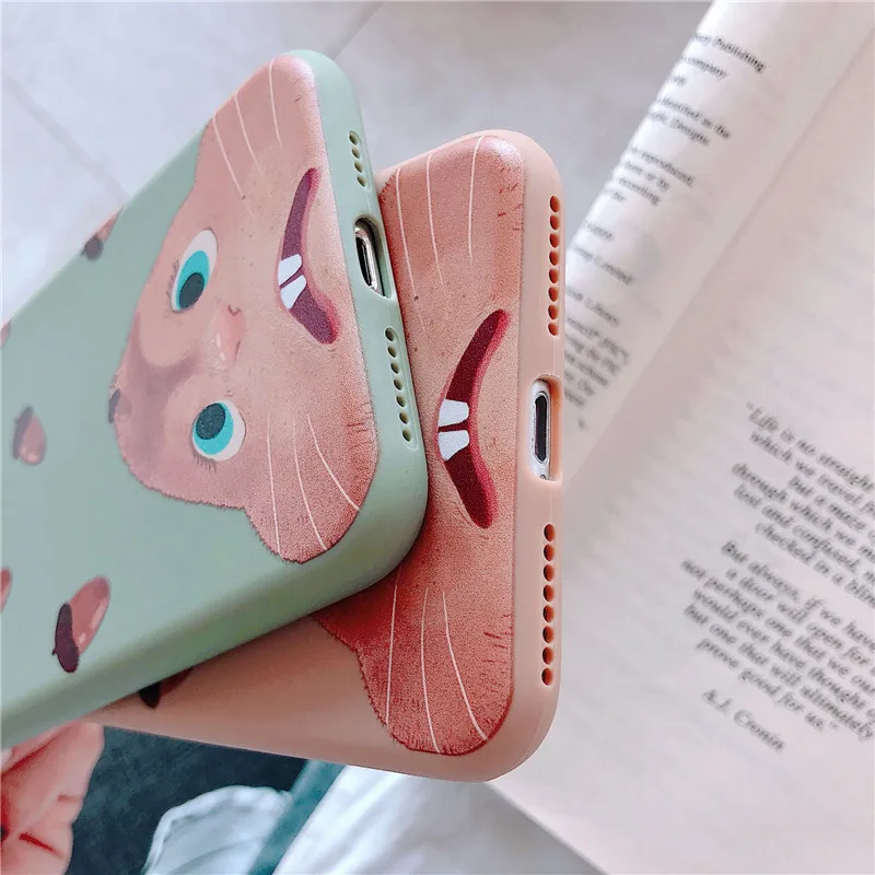 Матовый чехол белка для телефона iPhone 6 7 8 Plus силиконовый s X XS 10 XR Max 6s Capinha Shell |