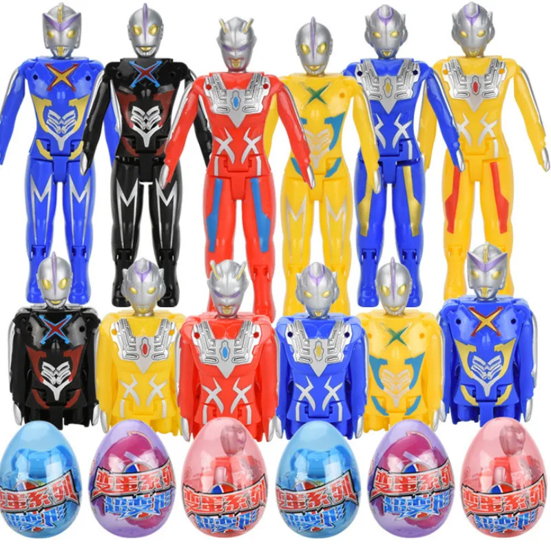 Супермен Ультрамен яйцо меняющая форму игрушка Детский пазл ручная работа