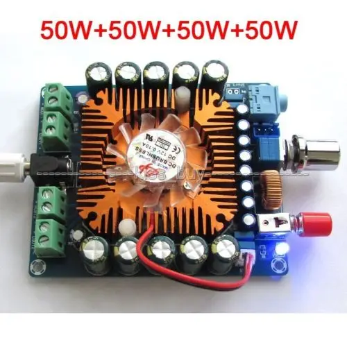 TDA7850 4 канальный 50 Вт Hi Fi стерео аудио усилитель мощности плата охлаждения для