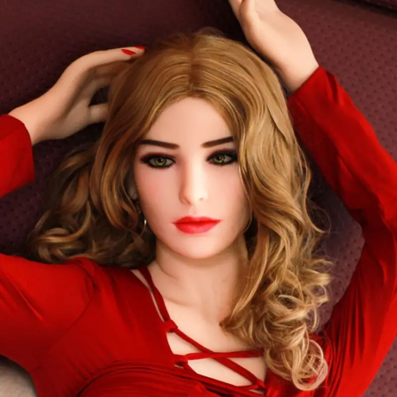 Секс кукла Pinklover с голубыми глазами и белой кожей голова для куклы 155 см до 165 11