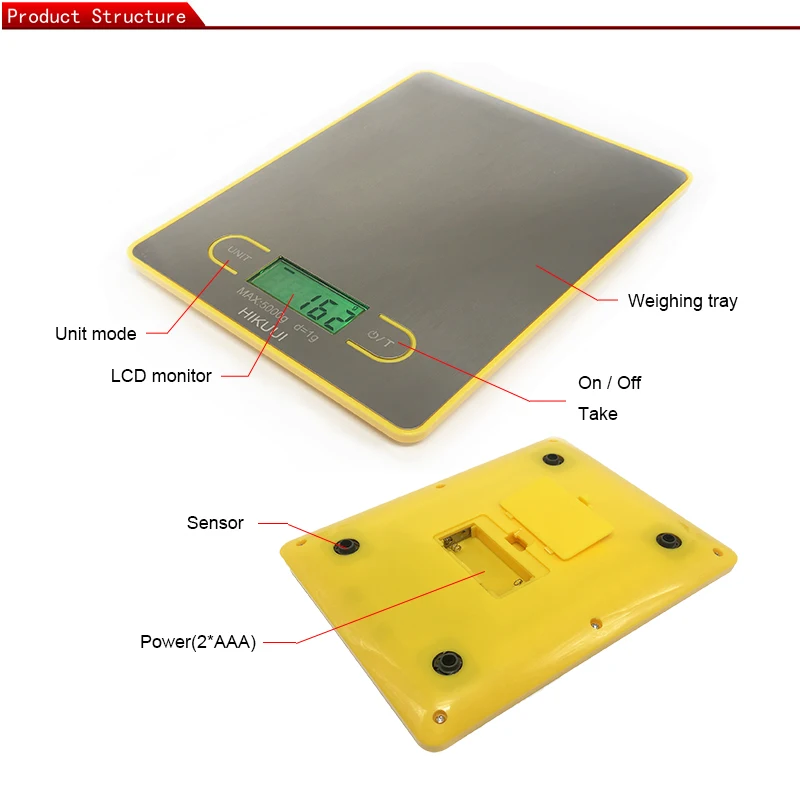 5 кг x 1 г Электронные весы Кухонные цифровые точный баланс кухонное измерение во