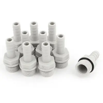 

10pcs 3/8BSP to 8mm Straight In-Line Barbed Air Fuel Hose Joiner Tube Connector