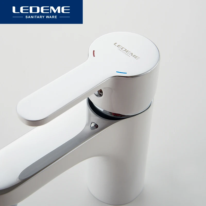 LEDEME Смеситель для умывальника латунь Цвет: хром L1003|basin faucet|waterfall faucetmodern waterfall faucet |