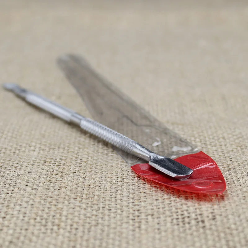 10 шт./лот Очиститель ногтей из нержавеющей стали инструмент для кутикулы Педикюр