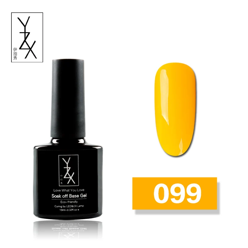 YiZhiXiu 1 шт. классический черный, белый, золотой, серебряный цвет УФ-гель для ногтей лак для замачивания эмалевый лак полуперманентный дизайн ногтей - Цвет: Color 99 yellow