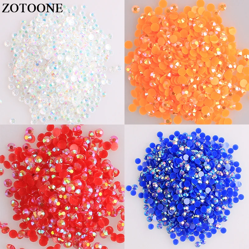 Стразы ZOTOONE Flatback стразы с аппликацией кристально чистые AB без горячей фиксации
