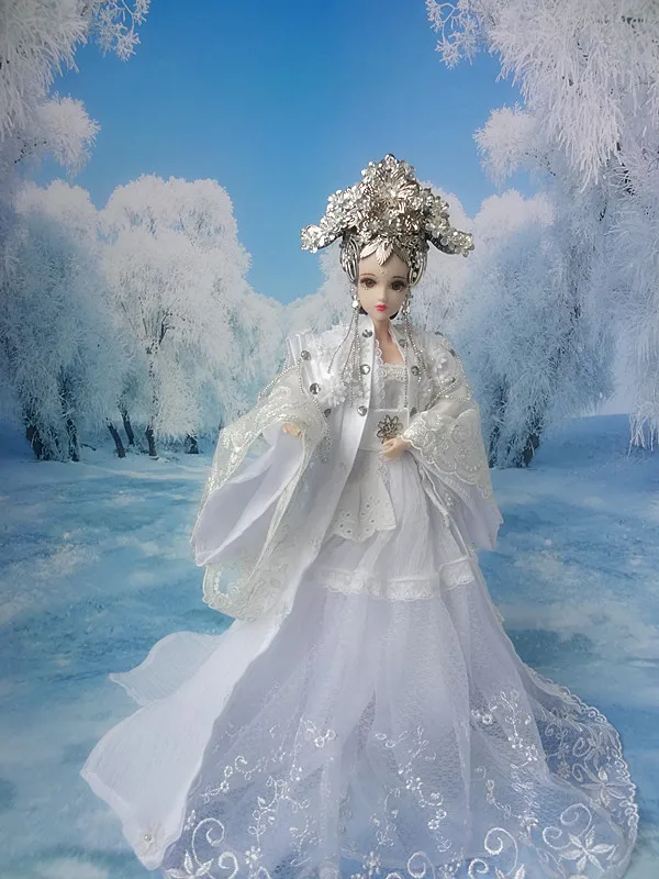 1/6 1" Коллекционные китайские куклы традиционная девочка кукла Этнические куклы игрушки персонажи фильма Модель w/древний костюм платье
