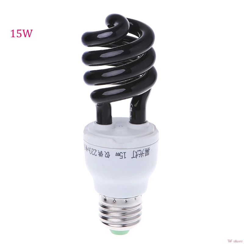 15W E27 5/15/20W UV ультрафиолетовые люминесцентные черный светильник CFL светильник Лампа 220V W-магазине октября - Мощность в ваттах: 15W