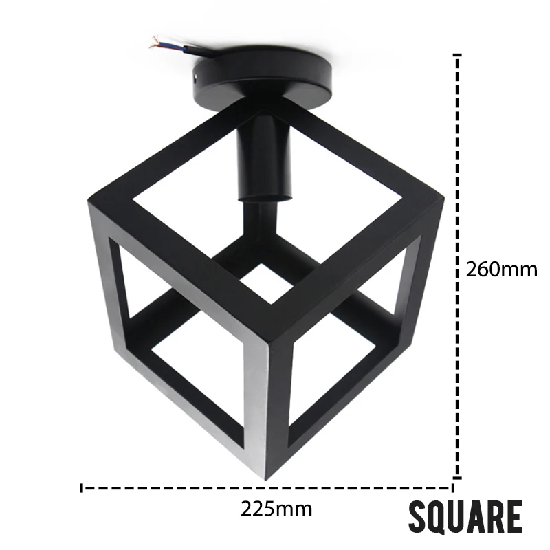 Фото Vintage Iron Black Ceiling Light LED Shade Industrial Modern Lamp Nordic Lighting Cage Fixture Home Living Room Decor Лампы и Vintage Iron Black Ceiling Light LED Shade Industrial Modern Lamp Nordic Lighting Cage Fixture Home Living Room Decor Лампы и