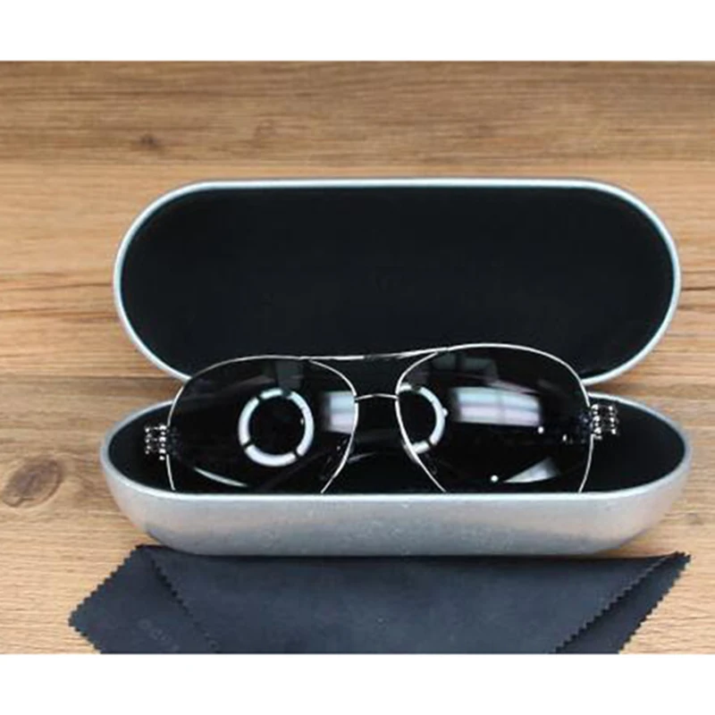 Алюминиевый Чехол для очков футляр или солнцезащитных жесткая защита 2