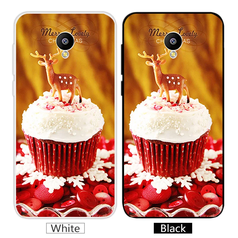 5.0'' for Meizu M2 Mini Case TPU Silicone Back Black Matte Cover Luxury Clear Merry Christmas Phone Cases Capa |