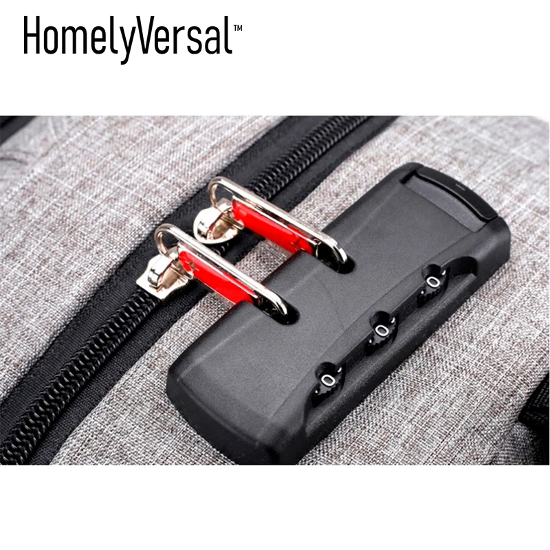 Модный противокражный рюкзак для ноутбука с USB замком пыленепроницаемый