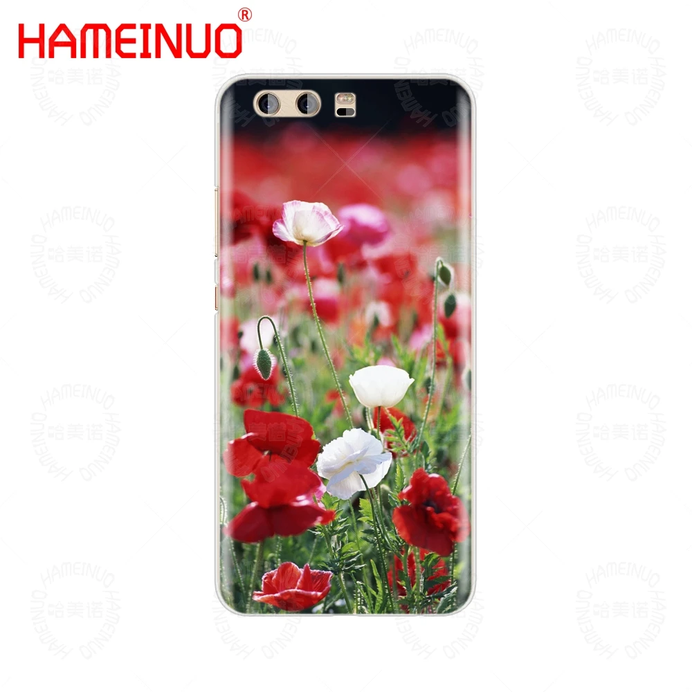HAMEINUO чехол для телефона с красными цветами мака huawei Ascend P7 P8 P9 P10 P20 lite plus pro G9 G8 G7