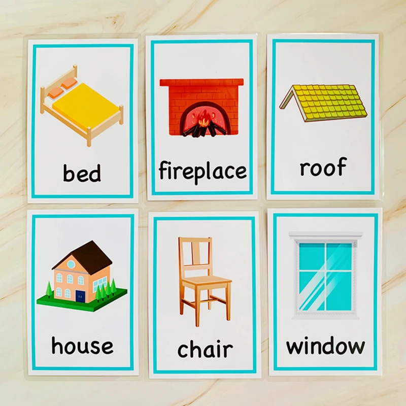 46 шт. устройство + мебель детская обучающая флеш-карта на английском языке