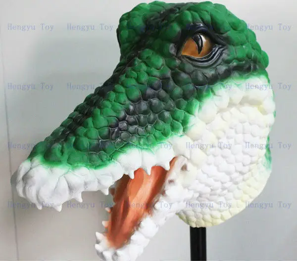 Christmas New Year Halloween Carnival Costume Accessory Latex Dinosaur Mask for Adult Party