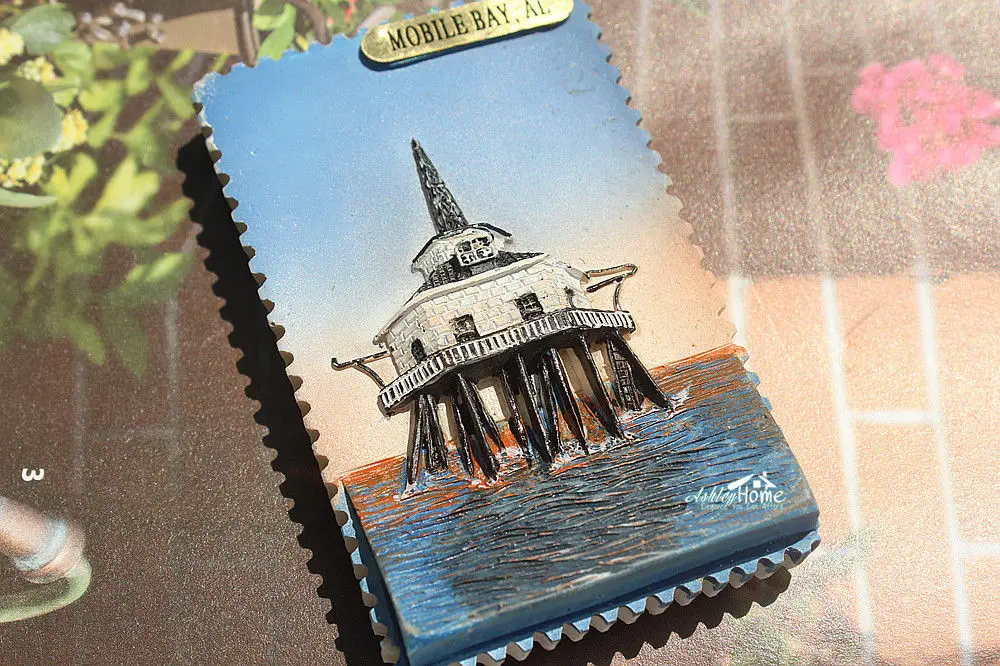 Mobile Bay AL США туристический сувенир для путешествий 3D резиновый магнит на